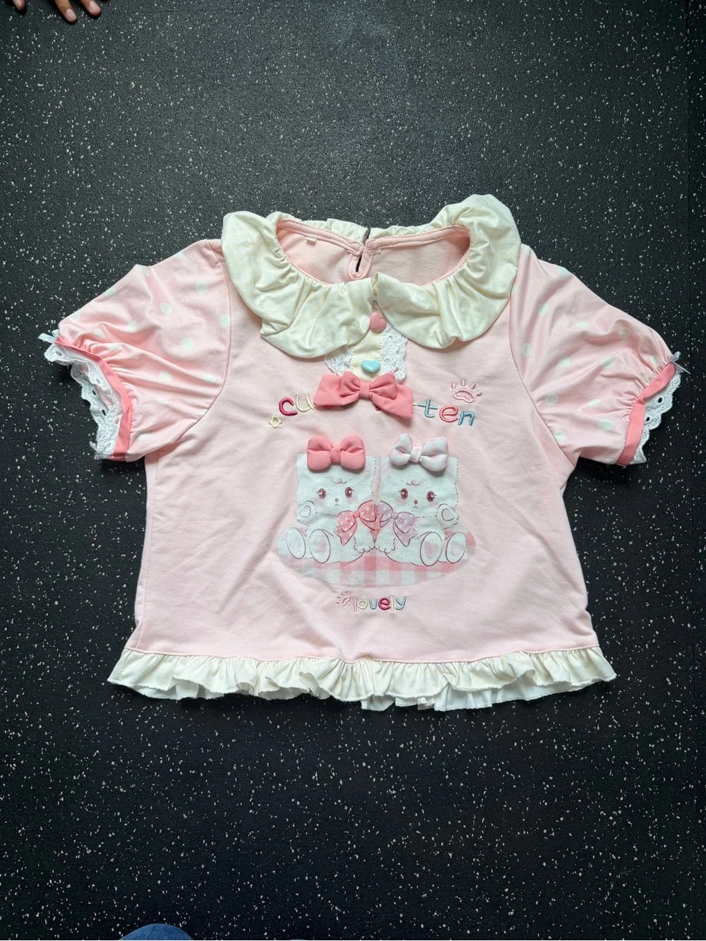 Kawaii Japanese Harajuku Cat 2-Piece Pastel Anime Style Outfit Size 9/10